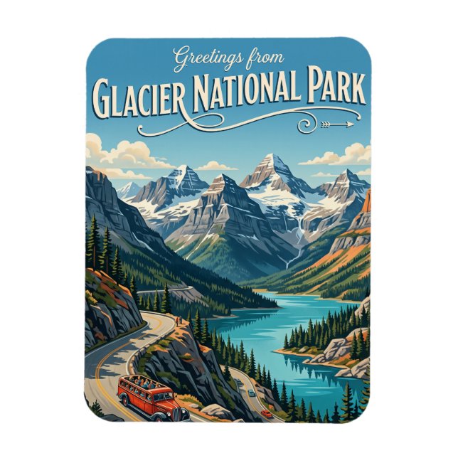 Imán Parque Nacional Glacier Montana (Vertical)