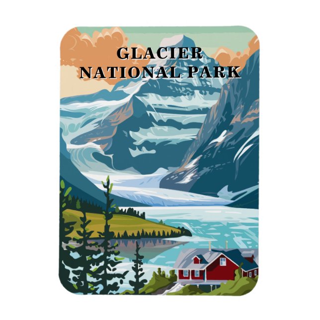 Imán Parque nacional Glacier Montana Souvenir (Vertical)