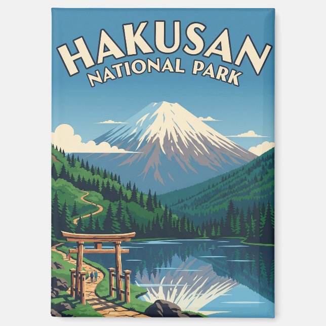 Imán Parque Nacional Hakusan Japón (Anverso)