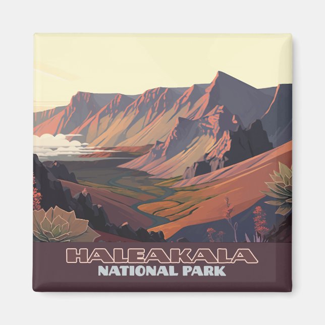 Imán Parque nacional Haleakala Cráter Volcán Maui (Frente)