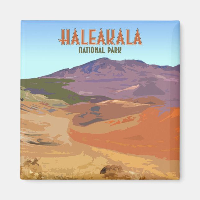 Imán Parque nacional Haleakala Maui Hawaii Vintage (Frente)