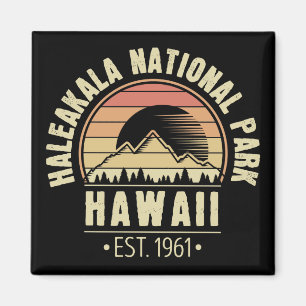 Imán Parque nacional Haleakala Retro Hawaii