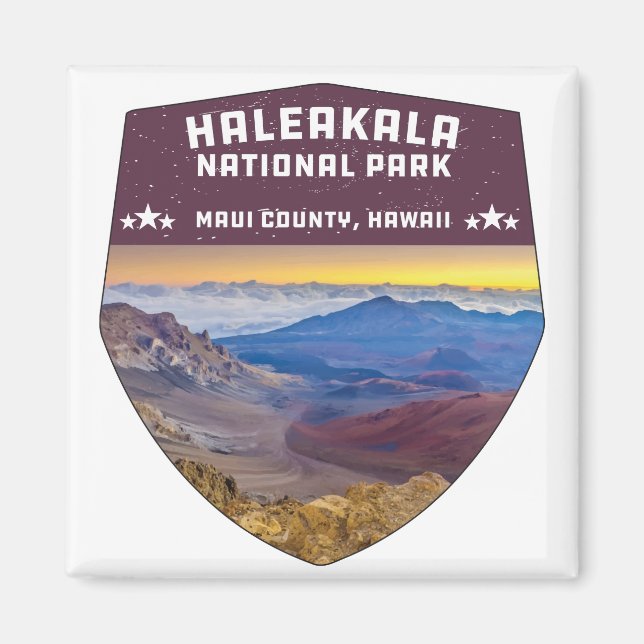 Imán Parque nacional Haleakala: Souvenir del Volcán Haw (Frente)