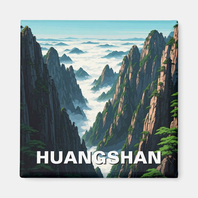 Imán Parque nacional Huangshan China (Frente)