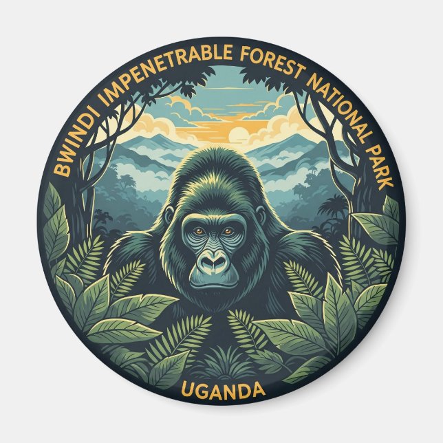 Imán Parque nacional impenetrable de Bwindi en Uganda (Frente)