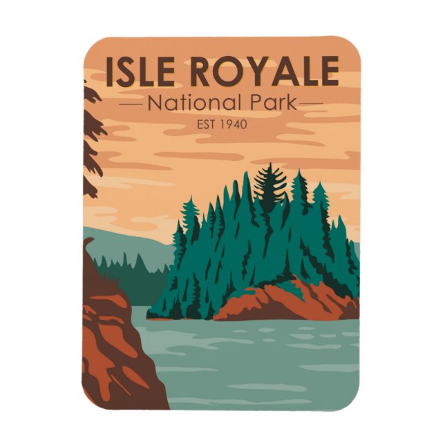 Imán Parque nacional Isle Royale (Vertical)