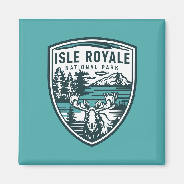Imán Parque nacional Isle Royale (Frente)