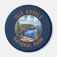 Parque nacional Isle Royale Círculo retro perturba