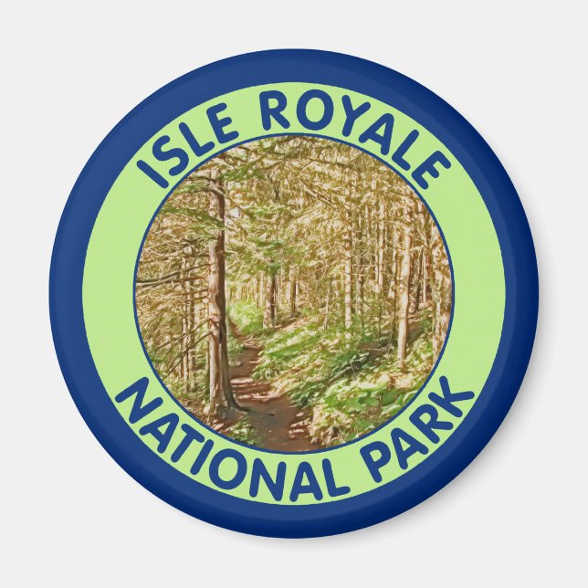 Imán Parque nacional Isle Royale, Michigan (Frente)