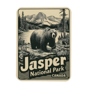 Imán Parque nacional Jasper alberta canadá regalos vint