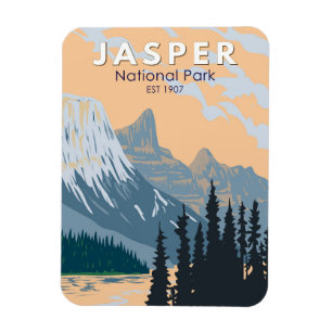 Imán Parque nacional Jasper Canadá Viaje de arte