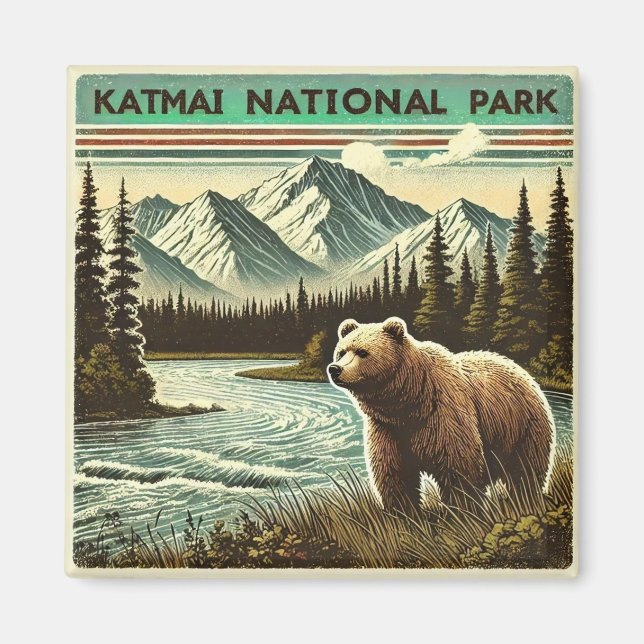 Imán Parque nacional Katmai (Frente)