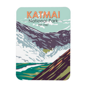Imán Parque nacional Katmai Diez mil humos cosechados