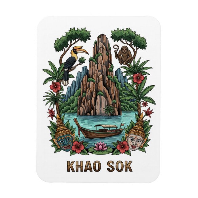 Imán Parque Nacional Khao Sok Tailandia (Vertical)
