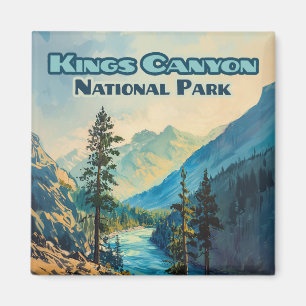 Imán Parque nacional Kings Canyon California Vintage