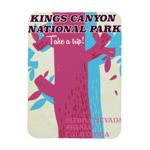 Imán parque nacional kings canyon, cartel de California