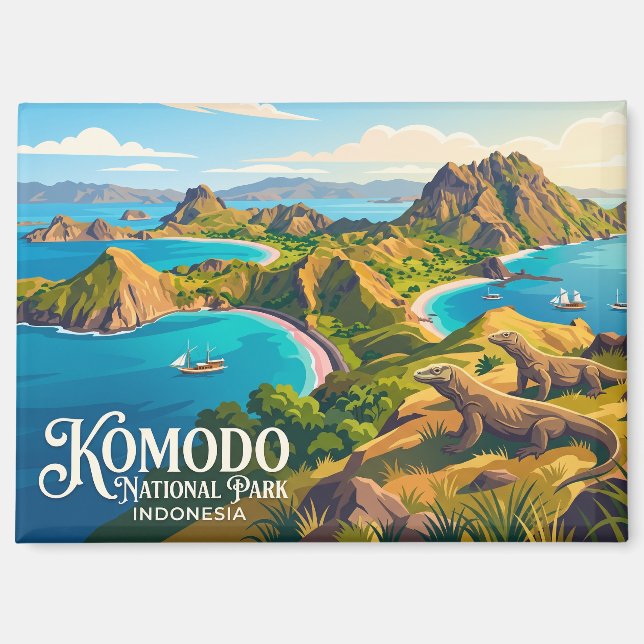 Imán Parque Nacional Komodo Indonesia (Anverso)