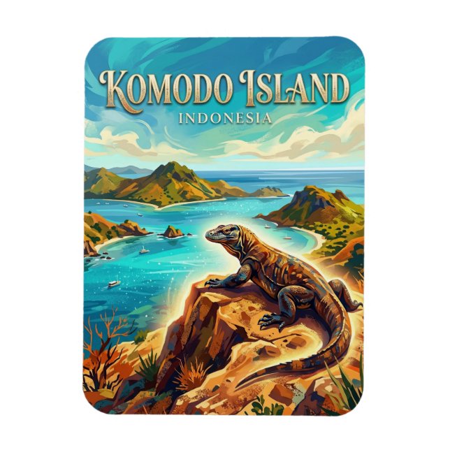 Imán Parque Nacional Komodo Indonesia (Vertical)