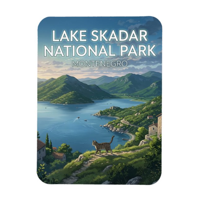 Imán Parque Nacional Lago Skadar Montenegro (Vertical)