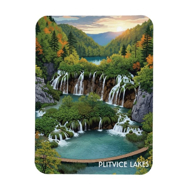 Imán Parque nacional Lagos de Plitvice croacia (Vertical)
