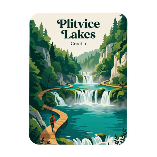 Imán Parque Nacional Lagos de Plitvice Croacia (Vertical)
