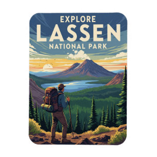 Imán Parque Nacional Lassen Volcánico California Antigu
