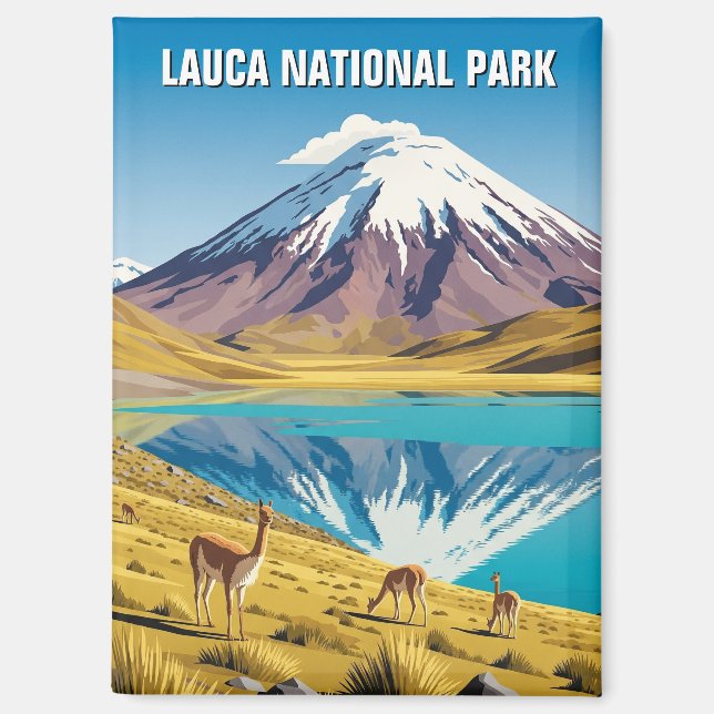 Imán Parque nacional Lauca Chile Viajes (Anverso)