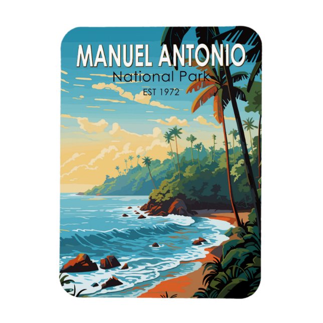 Imán Parque nacional Manuel Antonio Viaje de Arte (Vertical)