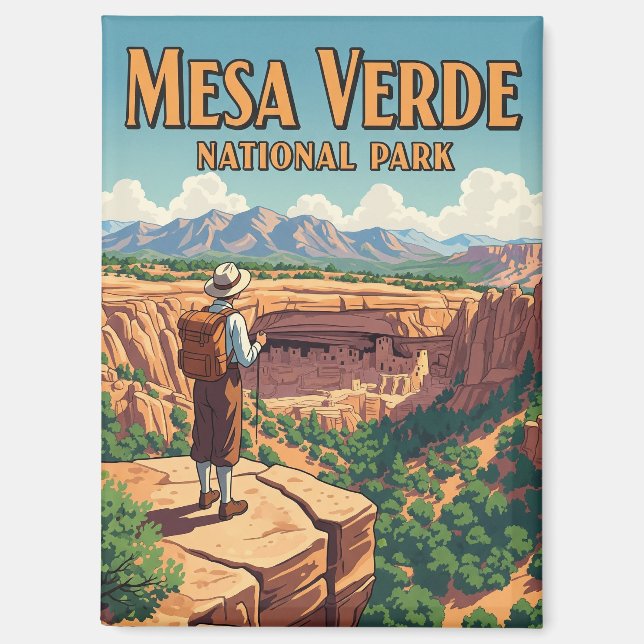 Imán Parque Nacional Mesa Verde Colorado (Anverso)