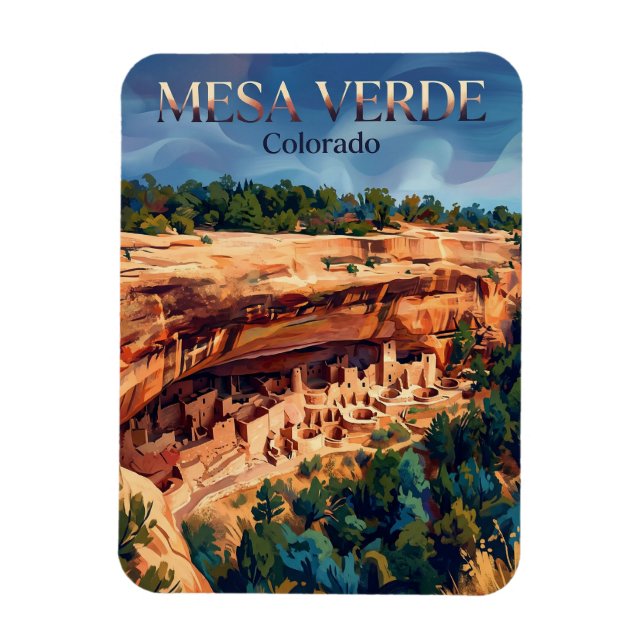 Imán Parque Nacional Mesa Verde Colorado (Vertical)