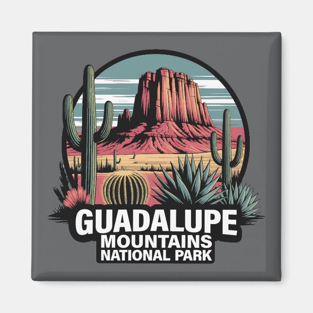 Imán Parque Nacional Montañas Guadalupe Texas (Frente)