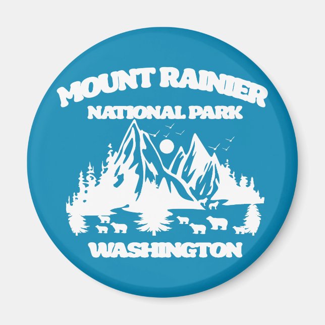 Imán Parque nacional Monte Rainier (Frente)