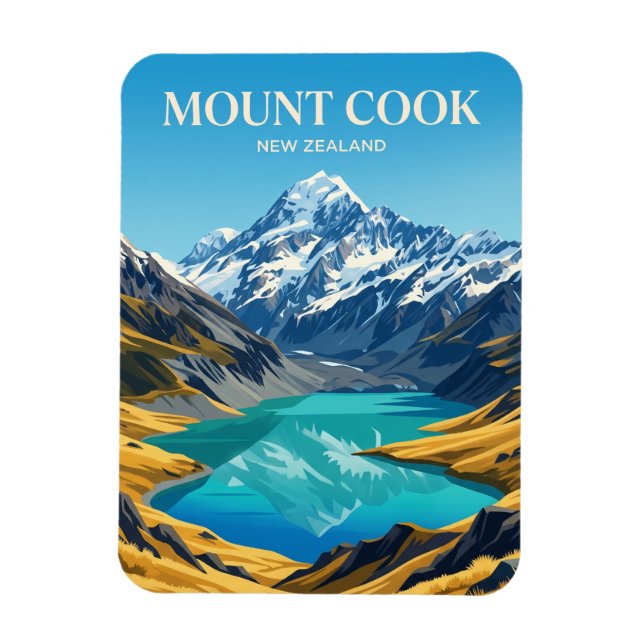 Imán Parque Nacional Mount Cook Nueva Zelanda (Vertical)