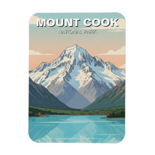 Imán Parque Nacional Mount Cook Nueva Zelanda Tarjeta P