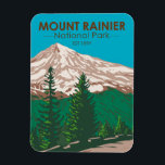 Imán Parque nacional Mount Rainier<br><div class="desc">Diseño de arte vectorial Mount Rainier. El parque está rodeado de valles,  cascadas y prados subalpinos.</div>