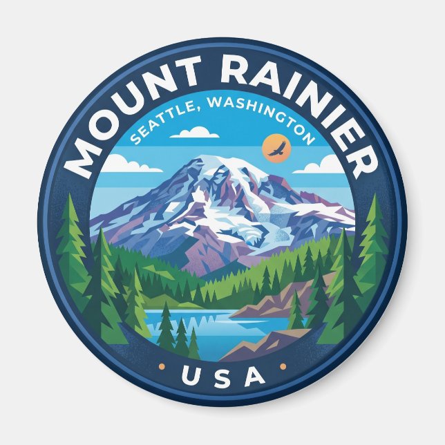 Imán Parque Nacional Mount Rainier Washington (Frente)