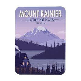 Imán Parque nacional Mount Rainier Washington Cabin Ret