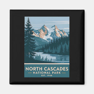 Imán Parque Nacional North Cascades Camping Vintage Hom