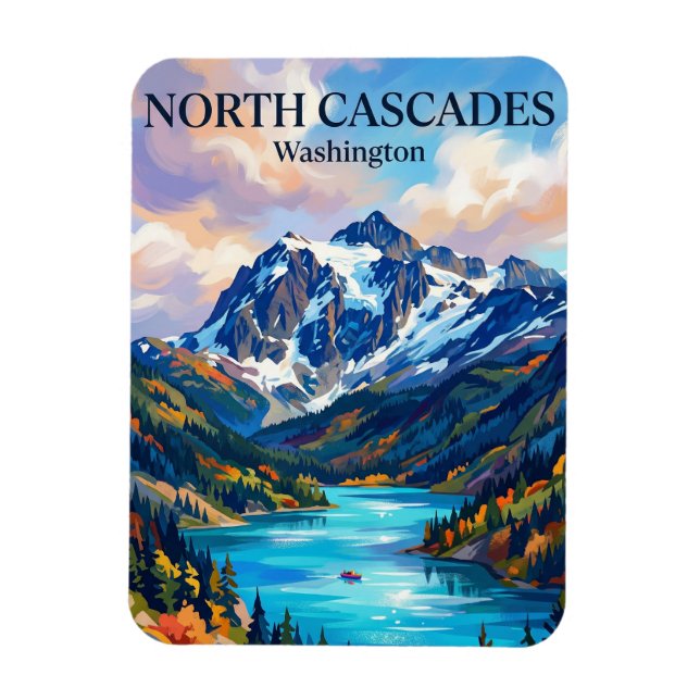 Imán Parque Nacional North Cascades Washington (Vertical)