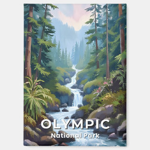Imán Parque Nacional Olímpico Arte de Viajes a Washin