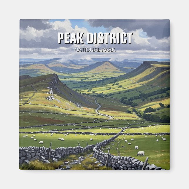 Imán Parque Nacional Peak District Inglaterra Viajes (Frente)