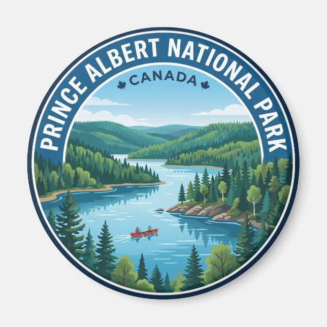 Imán Parque Nacional Prince Albert Canadá (Frente)