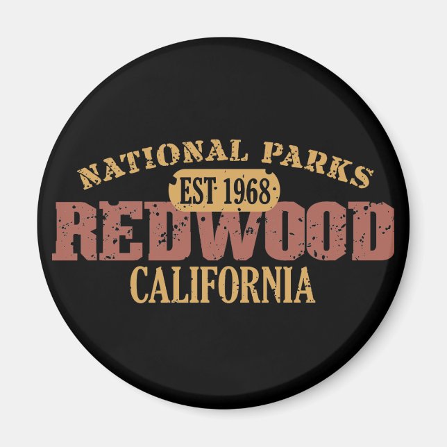 Imán Parque nacional Redwood (Frente)