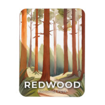 Parque Nacional Redwood | Arte de viaje en acuarel