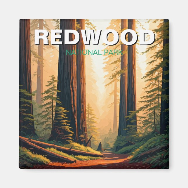 Imán Parque nacional Redwood California Travel (Frente)