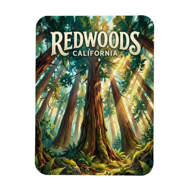 Imán Parque Nacional Redwood EE. UU. (Vertical)