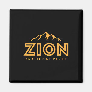 Imán Parque Nacional Retro Zion Utah Montaña Mujeres Ho