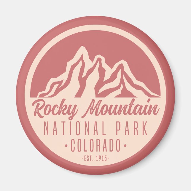 Imán Parque nacional Rocky Mountain Colorado (Frente)