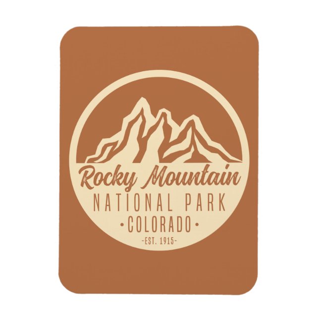 Imán Parque nacional Rocky Mountain Colorado (Vertical)