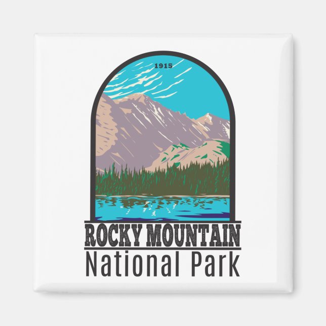 Imán Parque nacional Rocky Mountain Colorado Bear Lake (Frente)